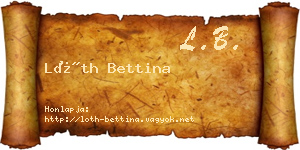 Lóth Bettina névjegykártya